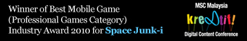 Winner of Best Mobile Game Industry Award 2010 (Professional Games Category) - Kre8tif MSC Malaysia